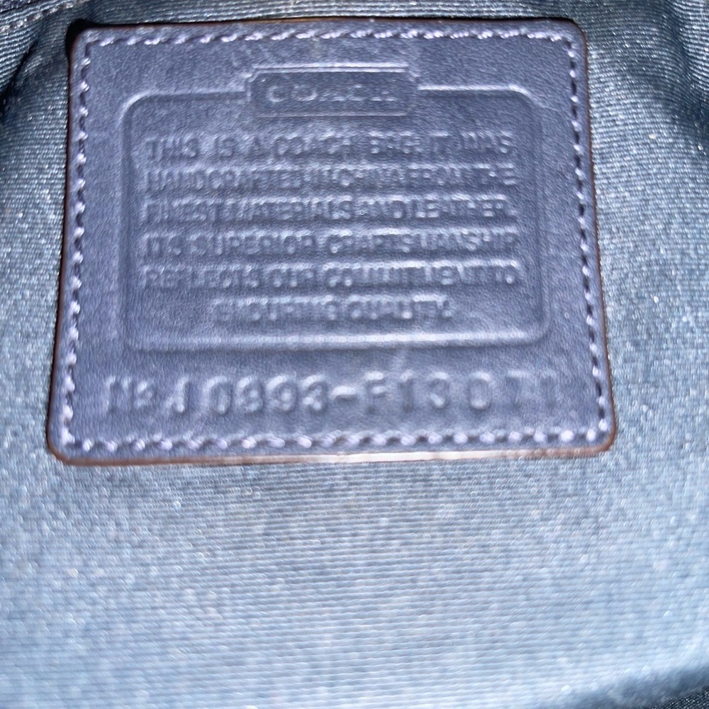 Coach Signature Jacquard Shoulder Bag F10993 | Leather Trim | Authentic - Picture 9 of 10